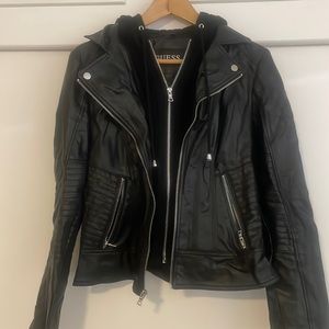 Black leather jacket
